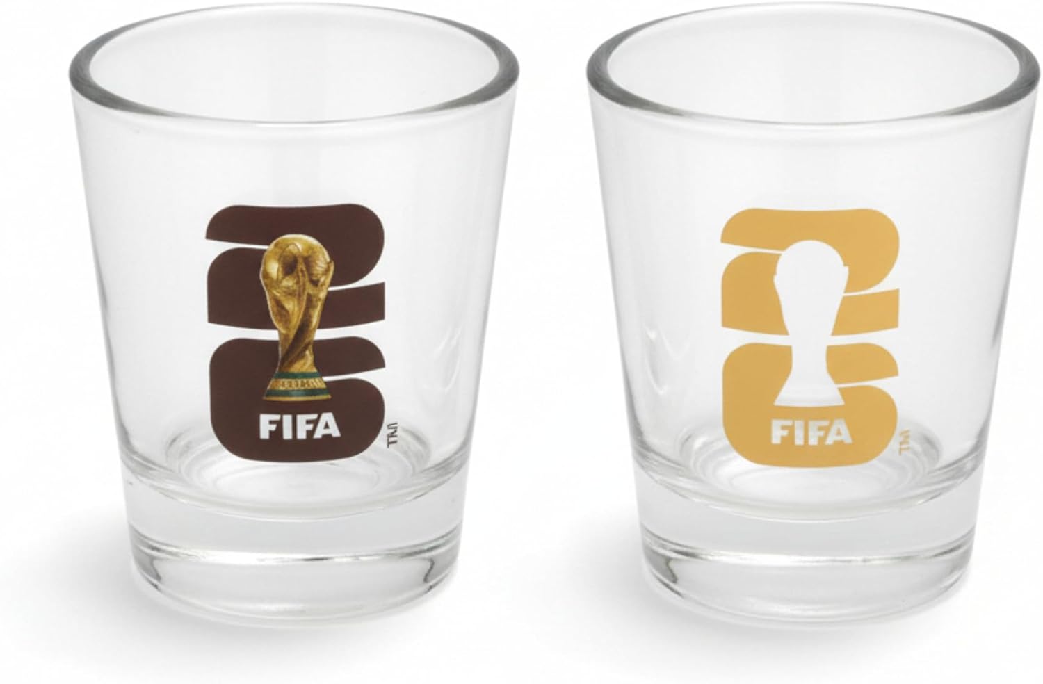 Official FIFA World Cup 2026 Edition — 1.7oz Trophy Shot Glasses (Set of 2)