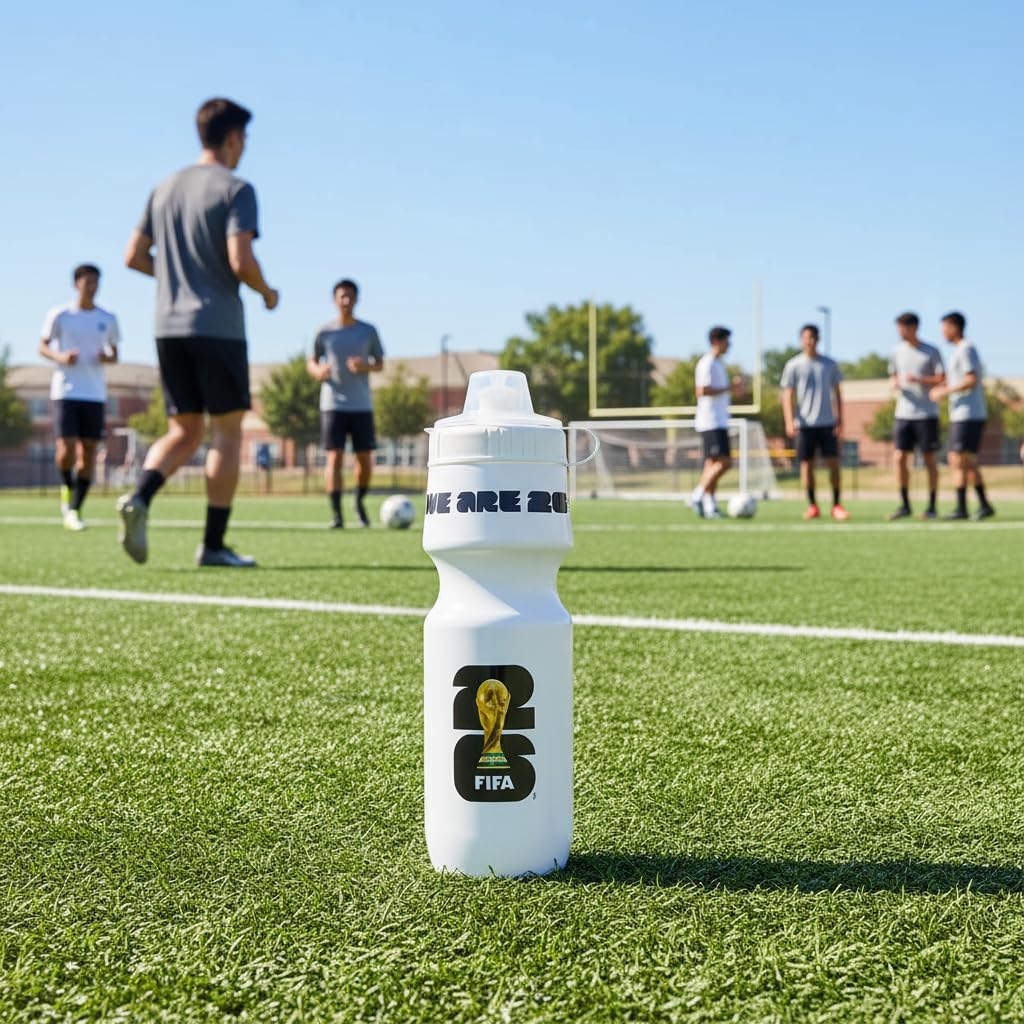 Official FIFA World Cup 2026 Edition — 24oz Refillable Squeeze Water Bottle (BPA-Free) — lifestyle view